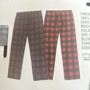 Berkley Jensen men’s 2 pack fleece sleep pants/pajama bottoms. Size Medium. NWT.